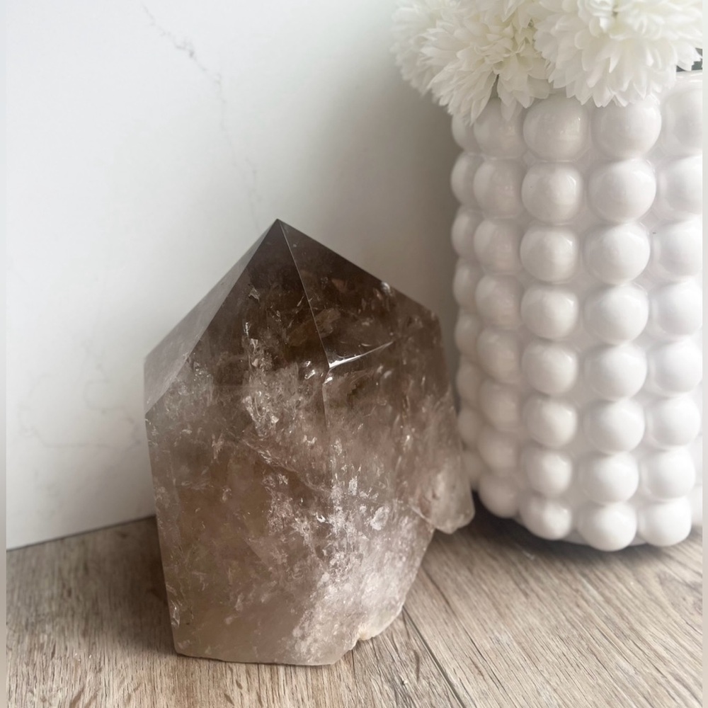Smoky Quartz Citrine with Rainbow Inclusions Crystal